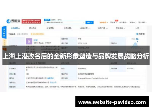 上海上港改名后的全新形象塑造与品牌发展战略分析 上海上港改名后的全新形象塑造与品牌发展战略分析