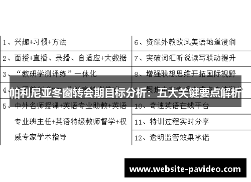 帕利尼亚冬窗转会期目标分析:五大关键要点解析 帕利尼亚冬窗转会期目标分析:五大关键要点解析